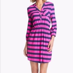Lilly Pulitzer NWT Mambo Pink Navy Beckett Dress 58232 Womens Size Small